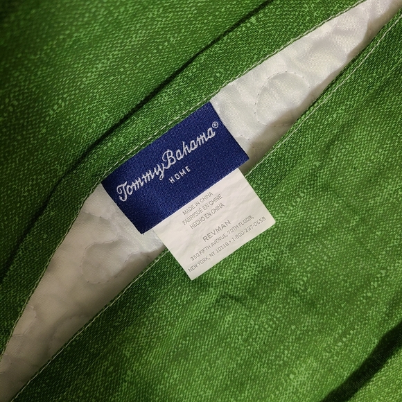 Pair Tommy Bahama Aregada Dock Tropical Floral Quilted‎ King Pillow Shams - Picture 8 of 11